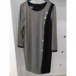 Φόρεμα μακρύ μανίκι με χρυσοκλωστή