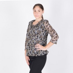 Μπλούζα ζορζέτα- λαχούρι