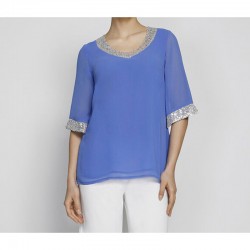 Μπλούζα Ve με παγιέτες