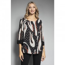 Μπλούζα ζορζέτα  με ζαπονέ μανίκι