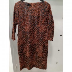 Φόρεμα Midi με εφέ δερματίνης