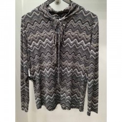 Μπλούζα εμπριμέ με δέσιμο