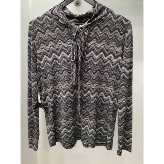 Μπλούζα εμπριμέ με δέσιμο